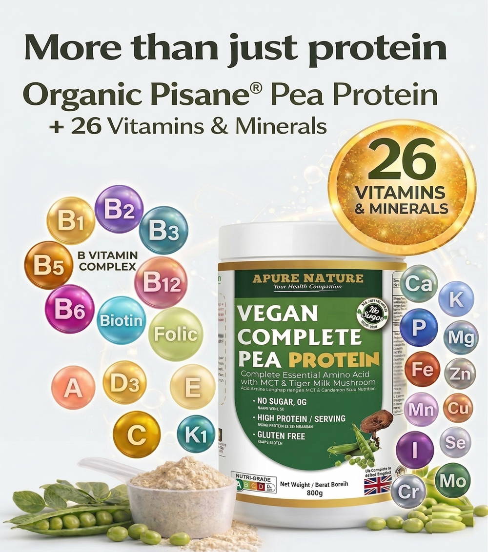 APURE NATURE Vegan Organic Pea Protein 800g - Image 3