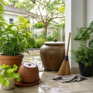 Clean home care reminder for dengue awareness